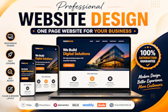 create a professional one page website for your business