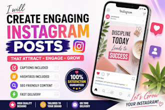 create engaging instagram posts, captions and hashtags