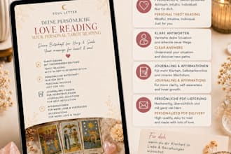 provide an in depth personalized love tarot reading