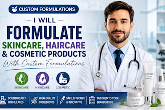 formulate skincare haircare and cosmetic products with custom formulations