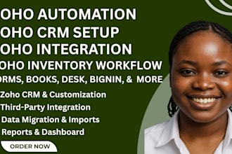 zoho crm setup zoho one salesiq, automation zoho desk site books zoho crm expert