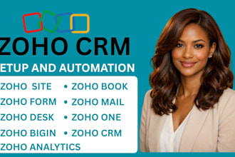 zoho crm setup zoho one, automation zoho desk zoho form mail book zoho inventory