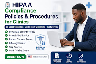write hipaa compliance policies and procedures for healthcare clinics