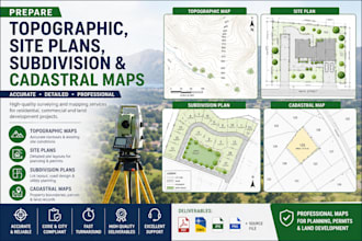 prepare topographic, site plans, subdivision and cadastral maps