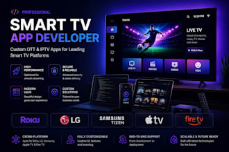 develop custom ott apps for roku, lg, samsung, apple TV