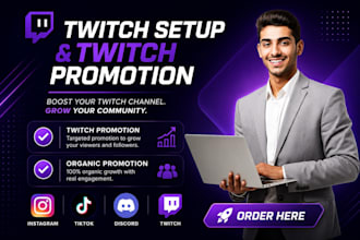 promote your twitch channel to grow real viewers and followers