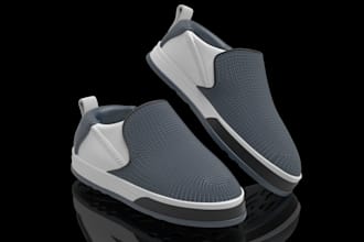 create custom 3d shoe model cad stl glb gltf for 3d printing