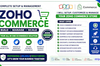 build and customize your zoho commerce store for more sales