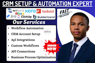 netsuite xero todoist jira automation clickup zoho  buildertrend crm integration