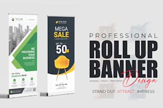 design roll up and pull up banner