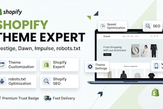 do shopify prestige, dawn, impulse theme, fix robots txt