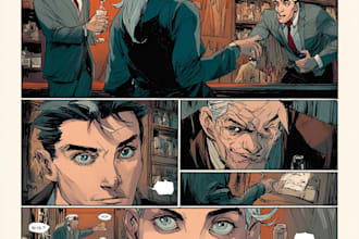 do comic book pages in any art style