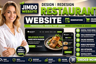 design redesign jimdo restaurant website menu reservations online ordering