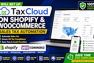 set up taxcloud for shopify woocommerce sales tax automation