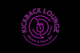 design kickback lounge martini piano bar logo