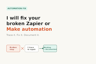 fix your broken zapier or make automation