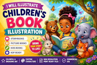 illustrate children book, kids book, storybook and picture book art