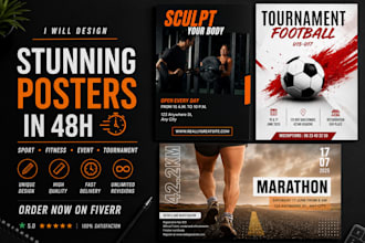 design fitness and gym event poster