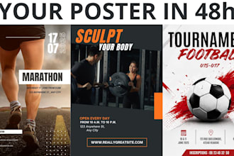 design fitness and gym event poster