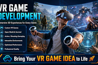 develop unity VR games and virtual reality apps for meta quest and PC
