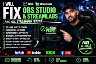 fix obs studio, streamlabs, twitch, kick and youtube streaming issues