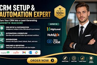 setup gohighlevel,hubspotcrm, zoho CRM automationandworkflow
