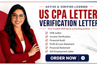 prepare an urgent verified US CPA letter for any purpose within 1hour