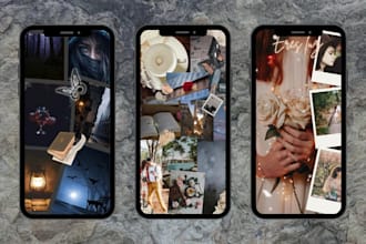 create aesthetic custom phone wallpapers and collages