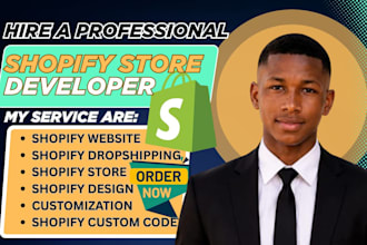 build, design, redesign shopify website and dropshipping