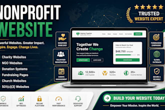design nonprofit website, charity website, ngo donation fundraising website