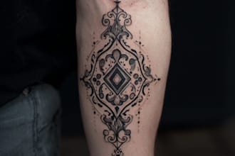 make a professional blackwork tattoo art