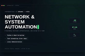 automate network and system tasks using python and bash