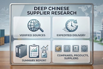 research chinese suppliers and manufacturers