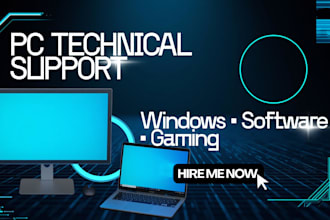 fix windows pc problems and provide technical support