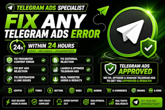 fix telegram ads, resolve telegram fix ads decline boost your telegram channel