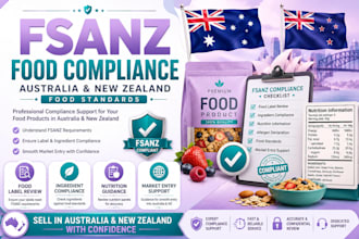 provide fsanz food compliance and australia food label review