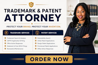 file trademark, patent, and office action responses, as a US attorney, search