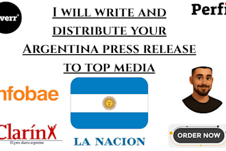 write and distribute your argentina press release to top media