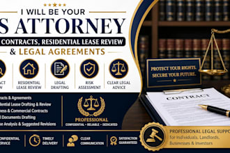 be your US attorney for contracts, residential lease review and legal agreement