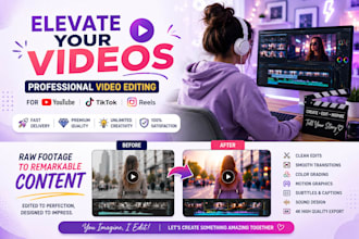professional video editing for youtube, tiktok, and facebook reels