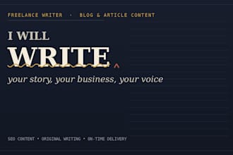 write engaging blog posts and articles for your website