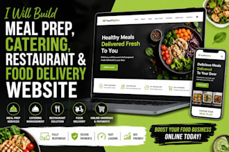 build meal prep squarespace website food delivery catering website food website