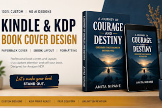 do custom kindle book covers, KDP book cover design, no ai KDP paperback design