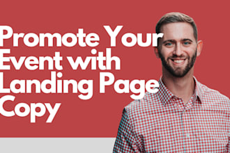 write a landing page to promote your event