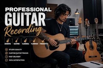 record live acoustic, electric, lead, rhythm, fingerstyle, nylon, slide guitar