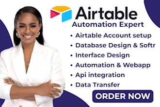 setup airtable database, airtable automation, airtable formula, softr portal
