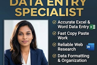 do profession  data entry,copy paste  and excel data entry