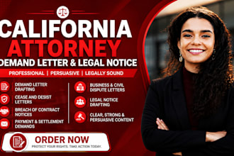 draft a california attorney demand letter and legal notice