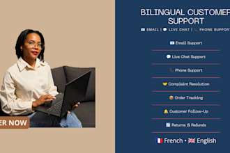 provide customer support in french and english