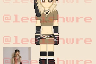 make pixel style chibi art